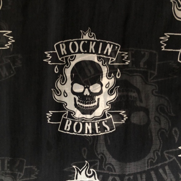 Sheer Scull Rockin Bones Long Scarf - Picture 3 of 6